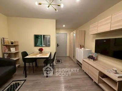 Modern living room with stylish furniture and elegant decor