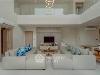 Luxurious modern living room with elegant sofas and stylish decor