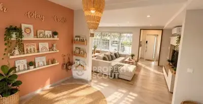 Charming living room with cozy decor and natural light, perfect for relaxation and entertaining.
