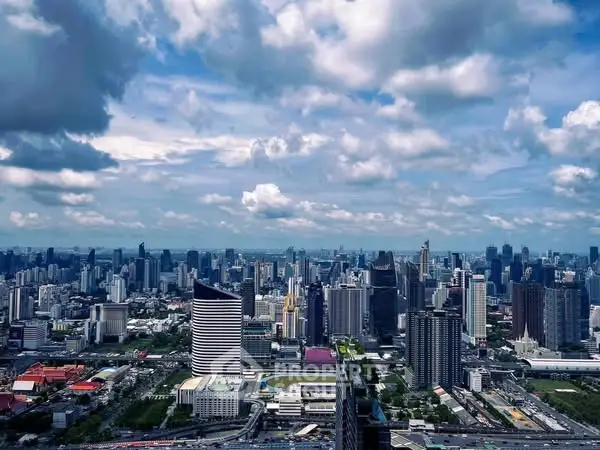Stunning cityscape view showcasing a vibrant urban skyline under a picturesque sky.