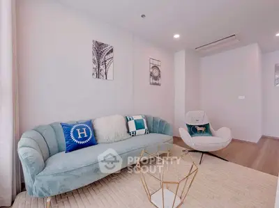 Stylish modern living room with elegant furniture and chic decor