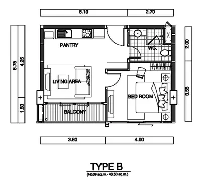  1 Bedroom Condo at Click Condo Sukhumvit 65 Condominium-2