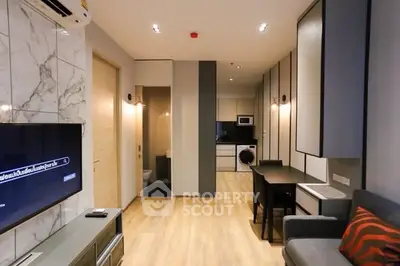 Modern apartment interior with open layout and stylish furnishings