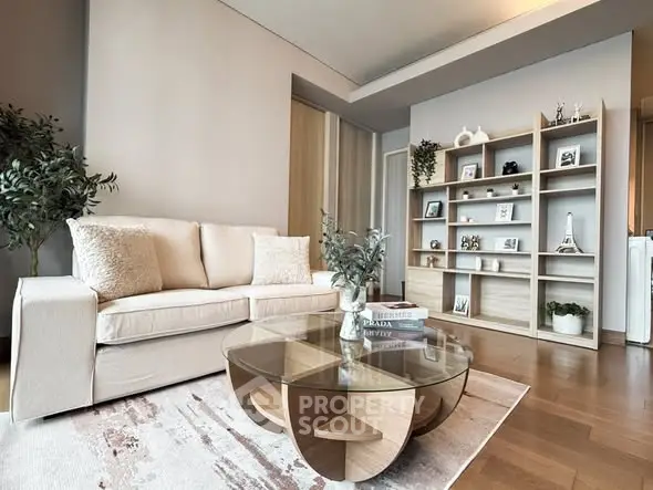 Modern living room with stylish furniture and elegant decor