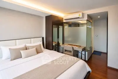 Modern bedroom with elegant design and cozy ambiance