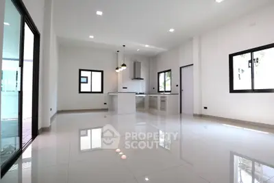 Spacious modern kitchen with sleek design and open layout