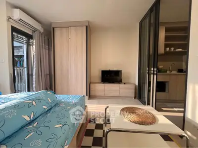 Modern studio apartment with stylish decor and natural light