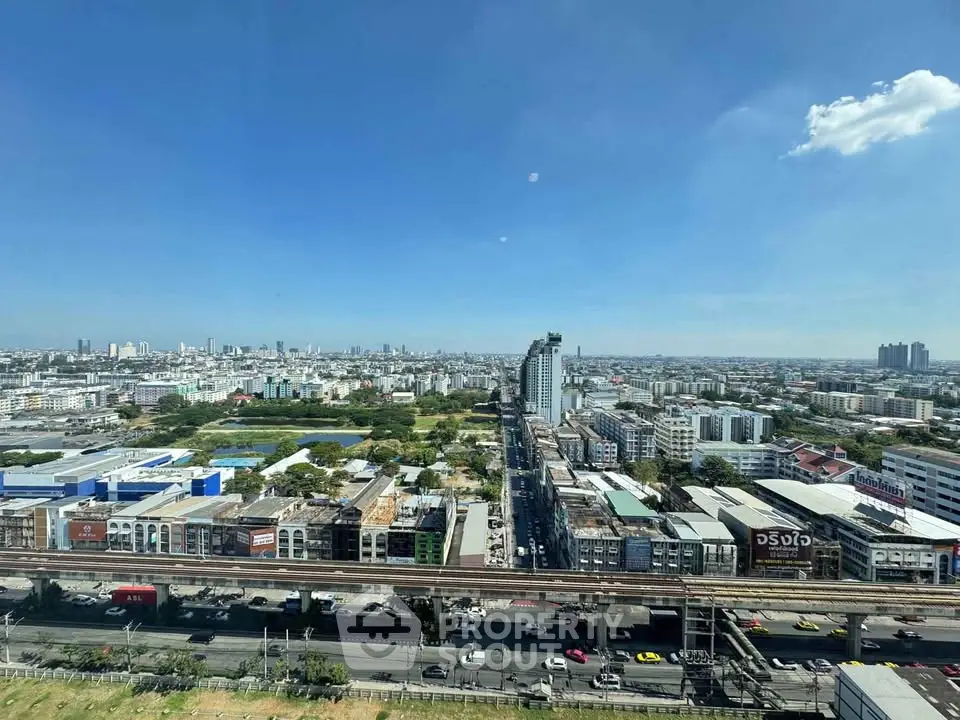 Stunning cityscape view showcasing urban skyline and vibrant city life from a high vantage point.