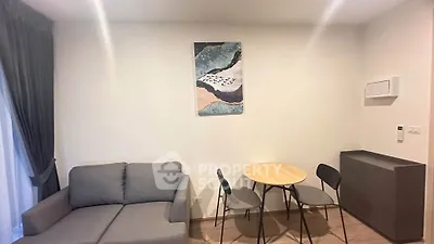 Modern living room with stylish furniture and elegant decor