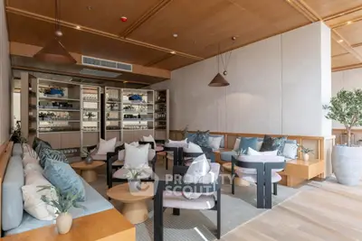 Luxurious modern living room with elegant seating and stylish decor