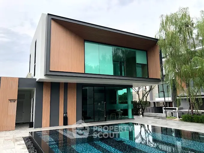 Modern luxury home with sleek architecture and private pool