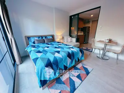 Modern studio apartment with stylish decor and open layout