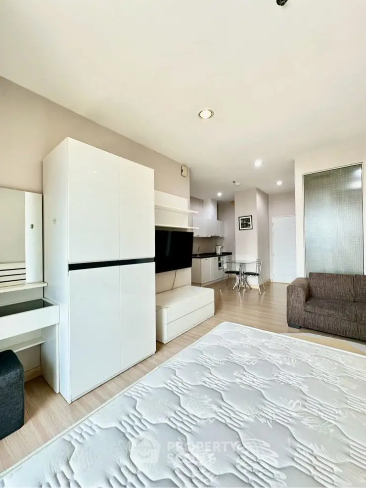 Modern studio apartment with sleek design and open layout