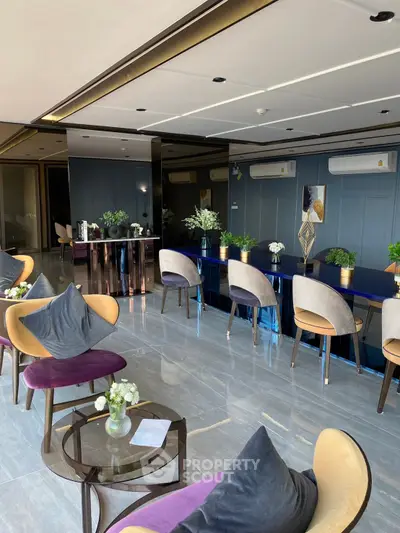 Luxurious modern living room with elegant decor and stylish furniture