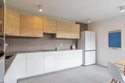Modern kitchen with sleek cabinets and contemporary design