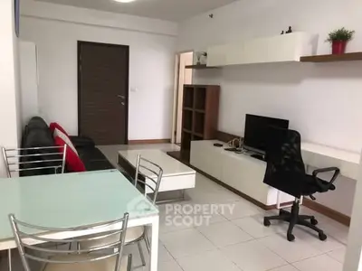 Modern living room with sleek furniture and minimalist decor