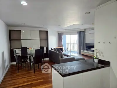 Spacious modern living room with open layout and elegant furnishings