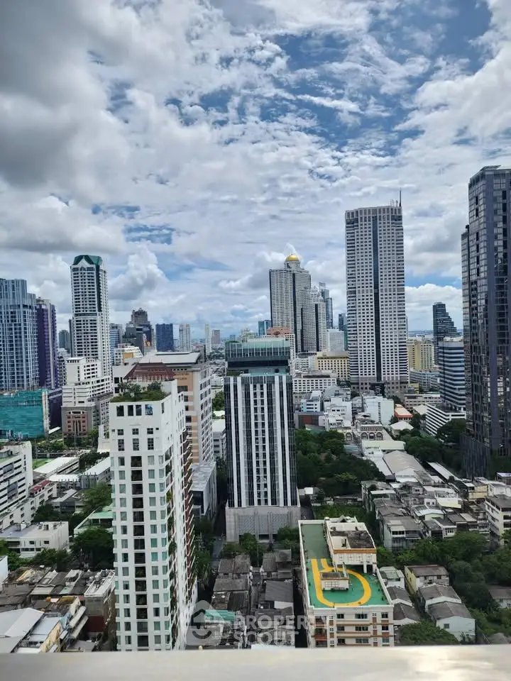 Stunning cityscape view showcasing modern skyscrapers under a vibrant sky, perfect for urban living enthusiasts.