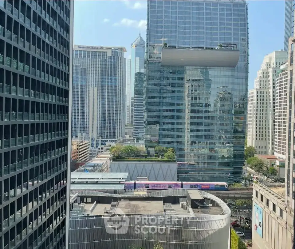 Stunning cityscape view with modern high-rise buildings and urban skyline.