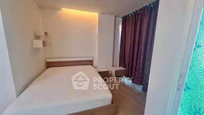 Cozy bedroom with modern design and ambient lighting