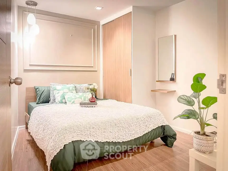 Cozy and stylish bedroom with modern decor and natural light