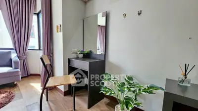 Chic modern living room with stylish furniture and natural light