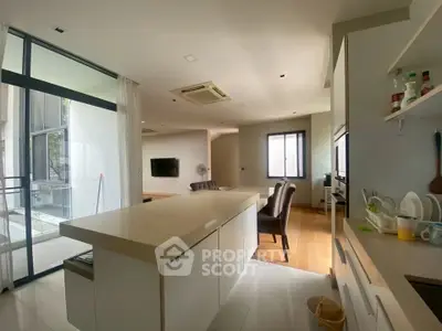 Spacious modern kitchen with open layout and sleek design