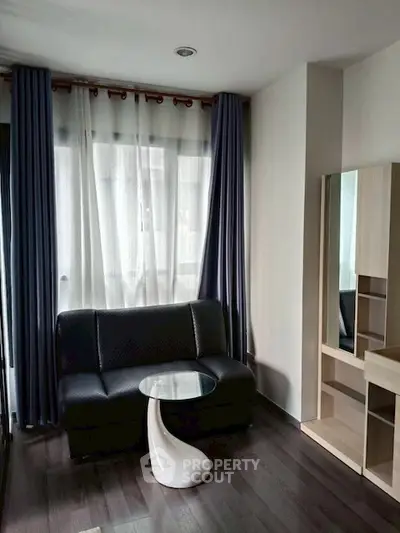 Cozy living room with modern furniture and natural light