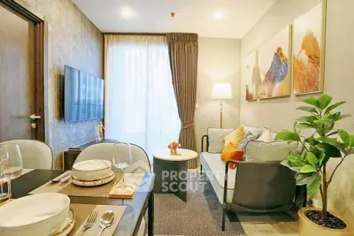 Stylish modern living room with cozy seating and elegant decor