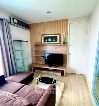 Modern living room with stylish decor and cozy furniture