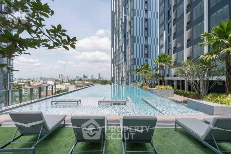 Luxurious rooftop pool with stunning city views and modern architecture.