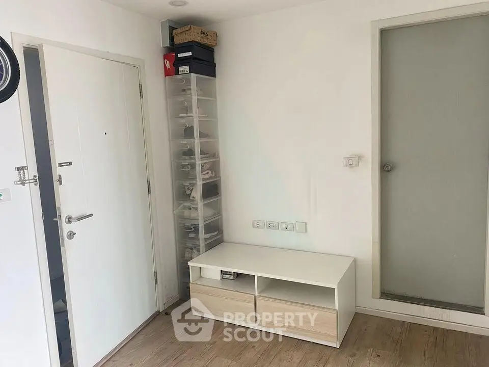 Minimalist interior with storage solutions and modern design