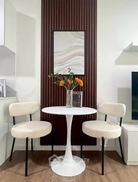 Stylish modern living room with elegant furniture and chic decor