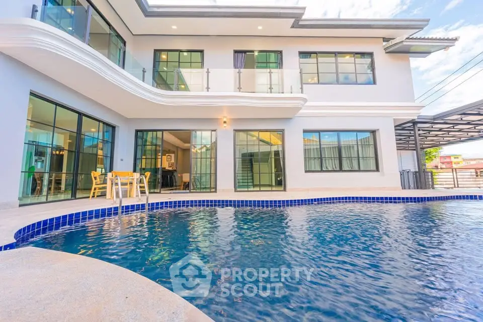 Luxurious modern home with stunning pool and elegant architecture, perfect for upscale living.