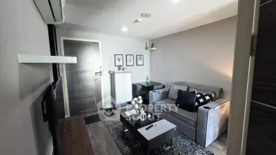 Modern living room with stylish decor and cozy seating area, perfect for relaxation and entertainment.