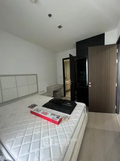 Modern bedroom with minimalist design and natural light