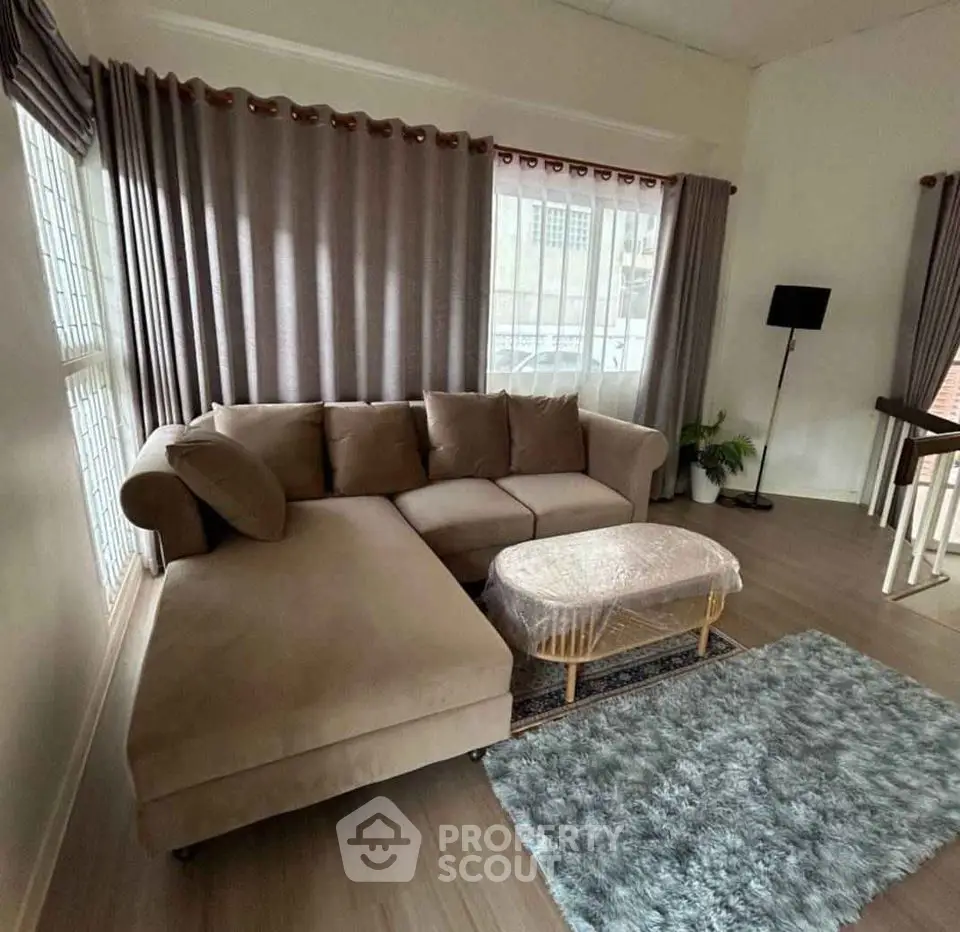 Cozy living room with plush sectional sofa and elegant decor