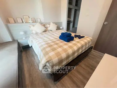Cozy bedroom with stylish decor and modern furnishings