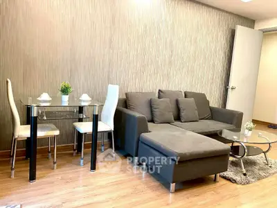 Modern living room with stylish furniture and elegant decor