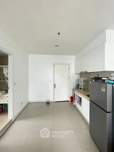 Modern kitchen with sleek appliances and minimalist design