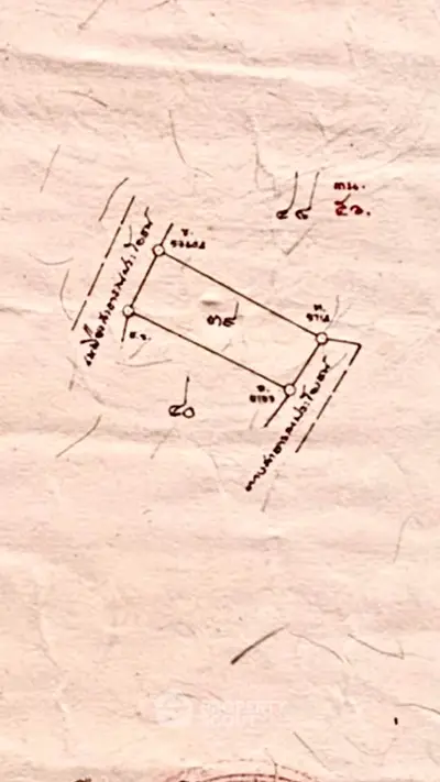 Detailed schematic plan of a property layout with measurements.
