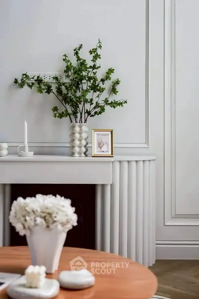 Elegant living room with modern decor and stylish furniture