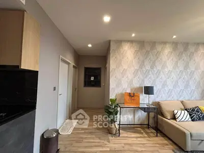 Modern living room with stylish decor and open layout