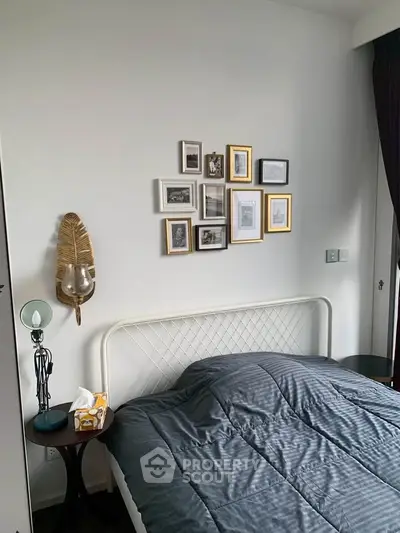 Cozy bedroom with stylish decor and modern furnishings, perfect for a relaxing retreat.