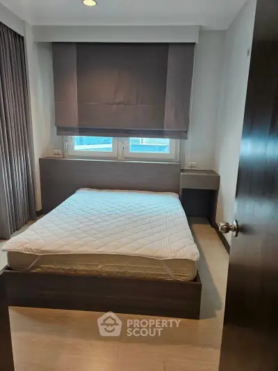Cozy bedroom with modern design and natural light