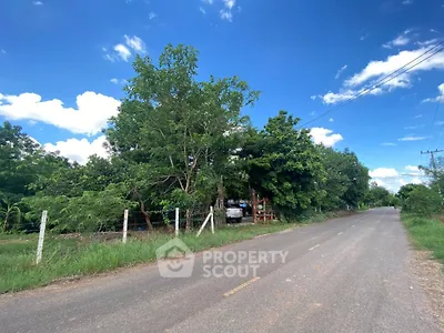 Scenic rural road with lush greenery and clear blue sky, ideal for tranquil living.