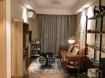 Stylish modern living room with cozy sofa and elegant decor