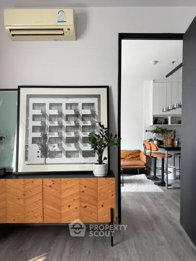 Stylish modern apartment interior with chic decor and open layout