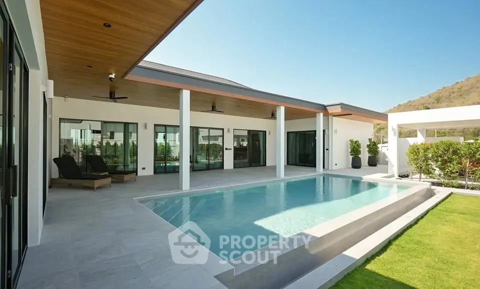 Luxurious modern villa with private pool and spacious outdoor area