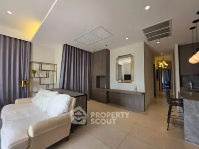 Modern living room with elegant decor and open layout
